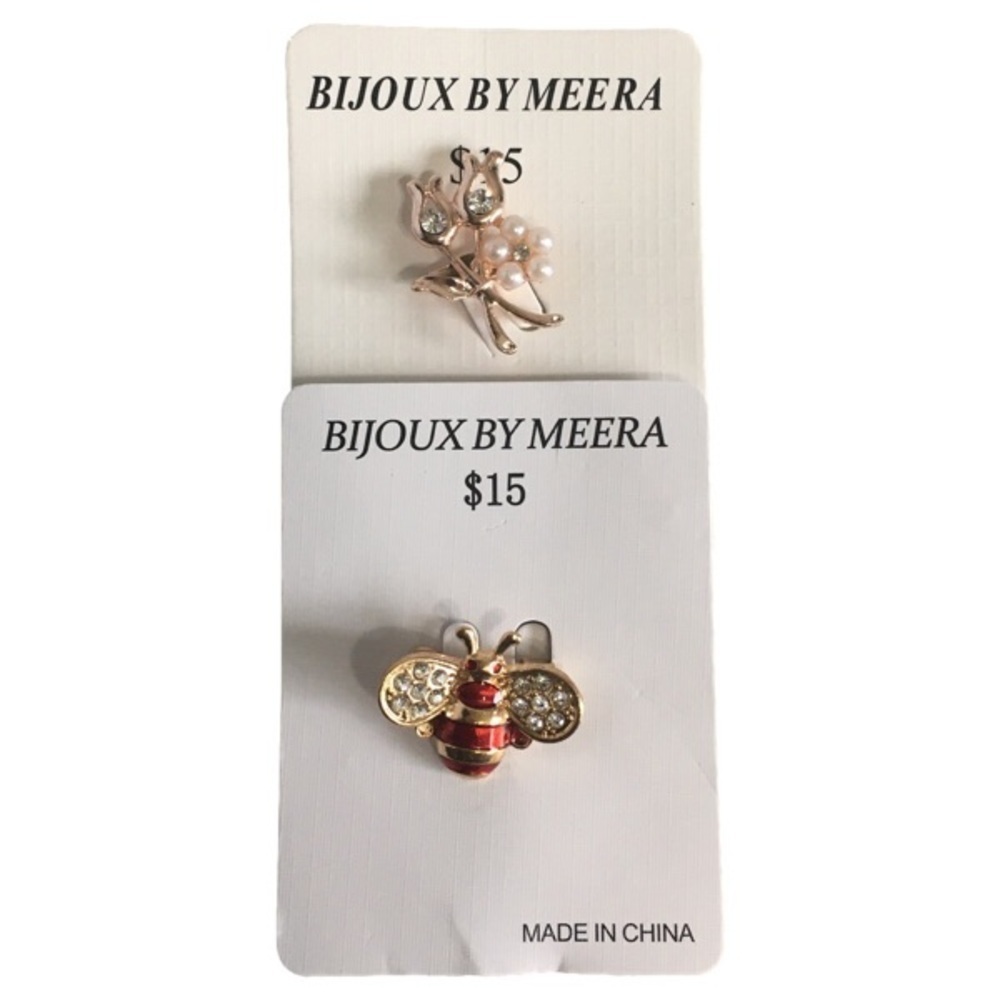 Bijoux BY MEERA BROOCH PINS SET‎ OF TWO